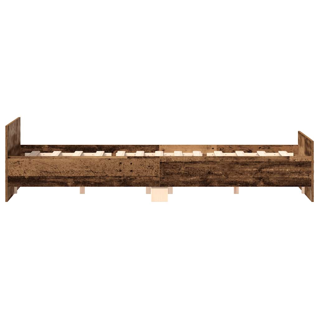 Bettgestell ohne Matratze Altholz-Optik 160x200cm Holzwerkstoff