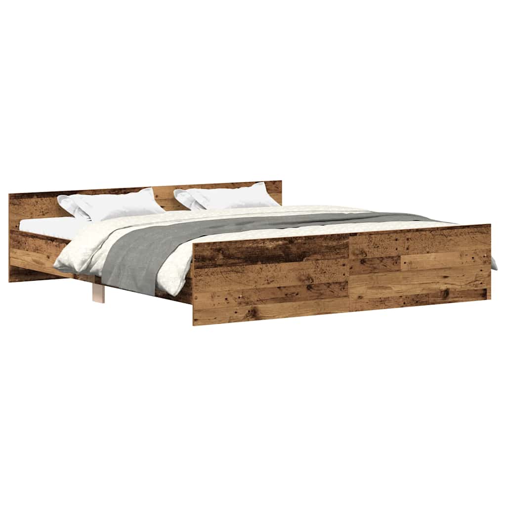 Bettgestell ohne Matratze Altholz-Optik 180x200cm Holzwerkstoff