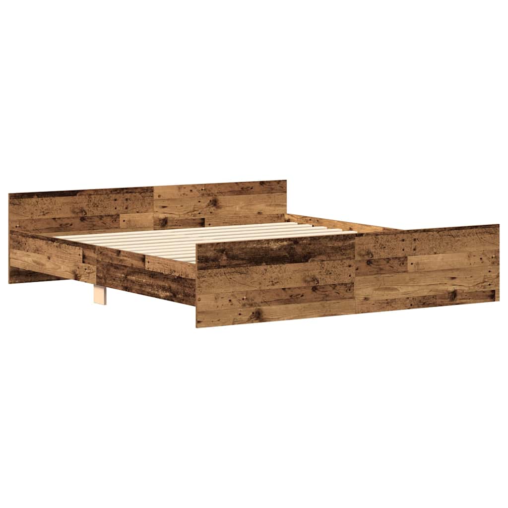 Bettgestell ohne Matratze Altholz-Optik 180x200cm Holzwerkstoff
