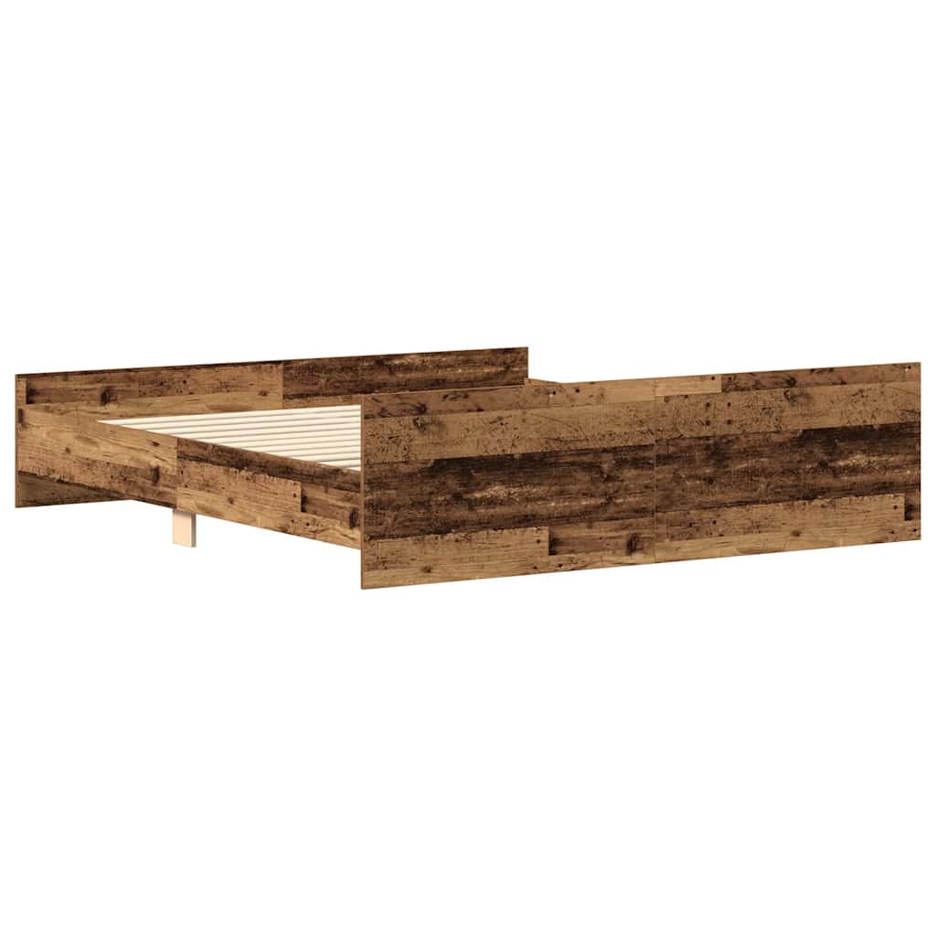 Bettgestell ohne Matratze Altholz-Optik 180x200cm Holzwerkstoff