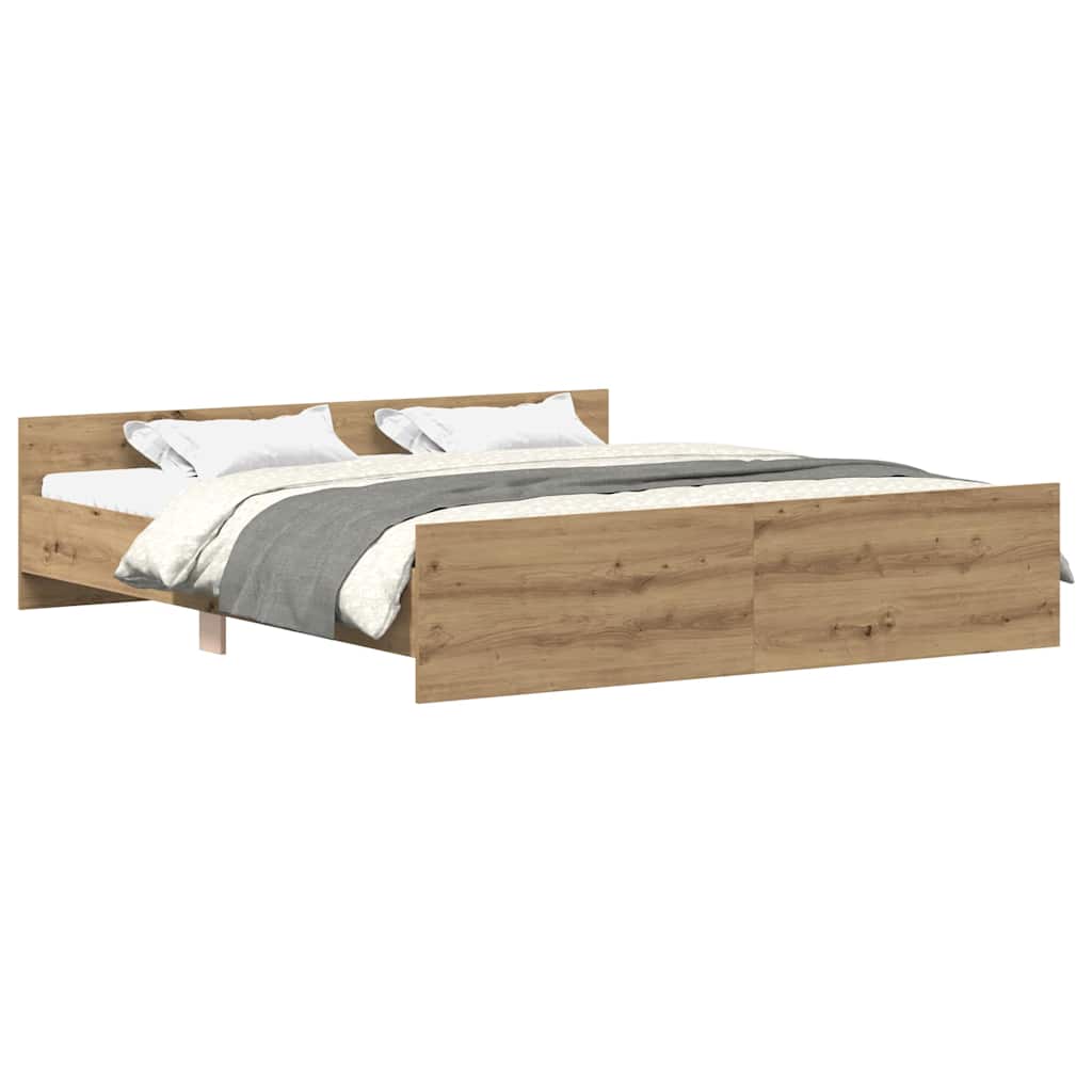 Bettgestell ohne Matratze Artisan-Eiche 180x200cm Holzwerkstoff
