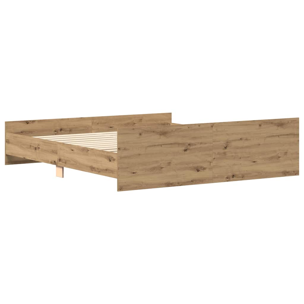 Bettgestell ohne Matratze Artisan-Eiche 180x200cm Holzwerkstoff