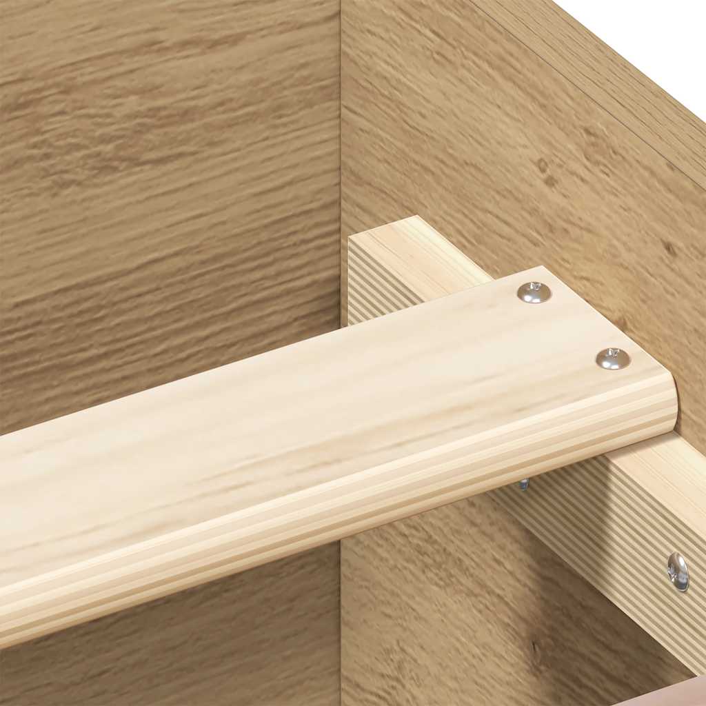 Bettgestell ohne Matratze Artisan-Eiche 180x200cm Holzwerkstoff