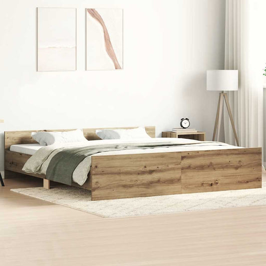 Bettgestell ohne Matratze Artisan-Eiche 180x200cm Holzwerkstoff