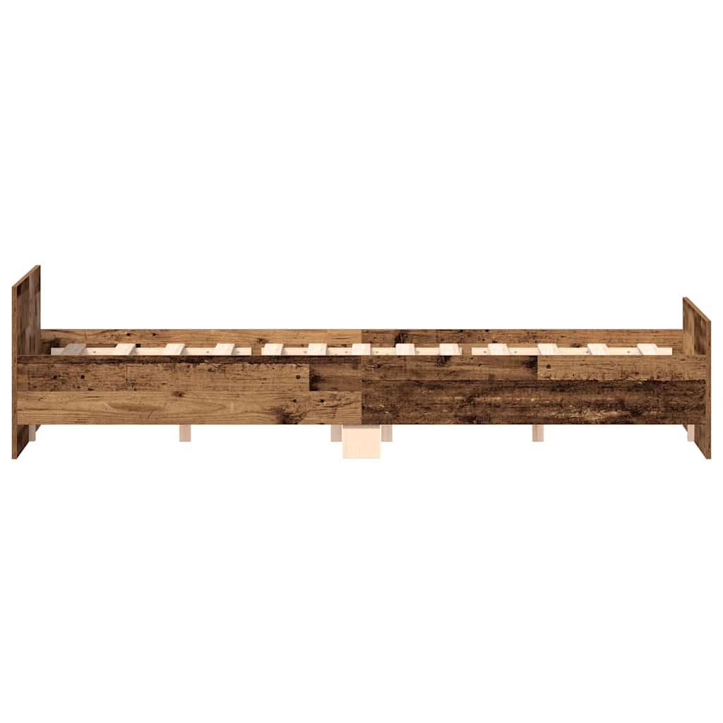 Bettgestell ohne Matratze Altholz-Optik 120x190cm Holzwerkstoff