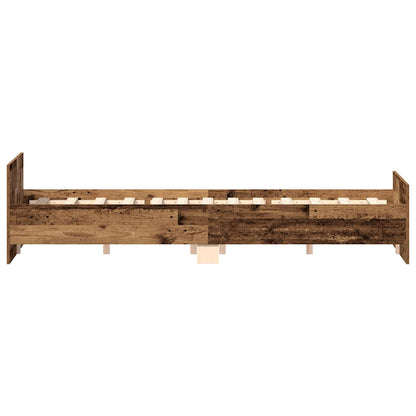 Bettgestell ohne Matratze Altholz-Optik 120x190cm Holzwerkstoff
