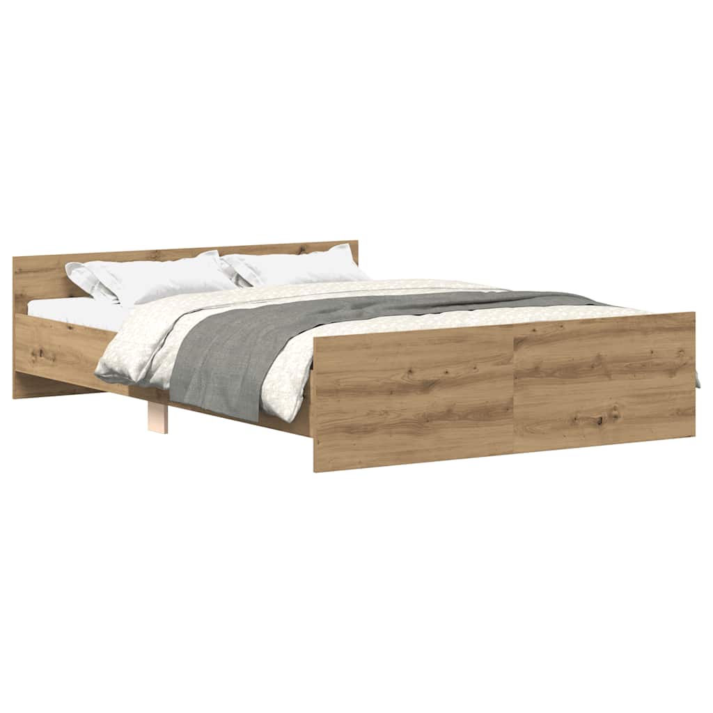 Bettgestell ohne Matratze Artisan-Eiche 120x190cm Holzwerkstoff