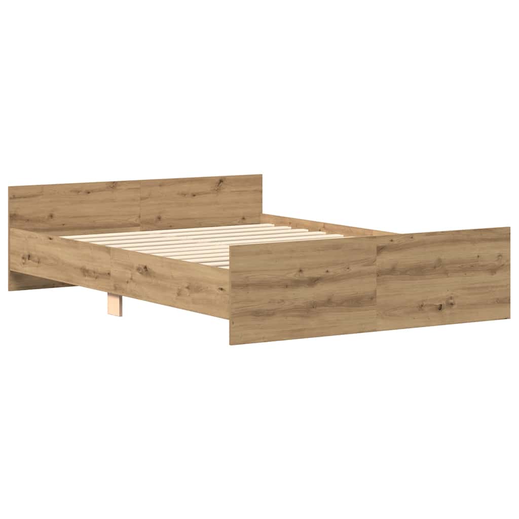 Bettgestell ohne Matratze Artisan-Eiche 120x190cm Holzwerkstoff
