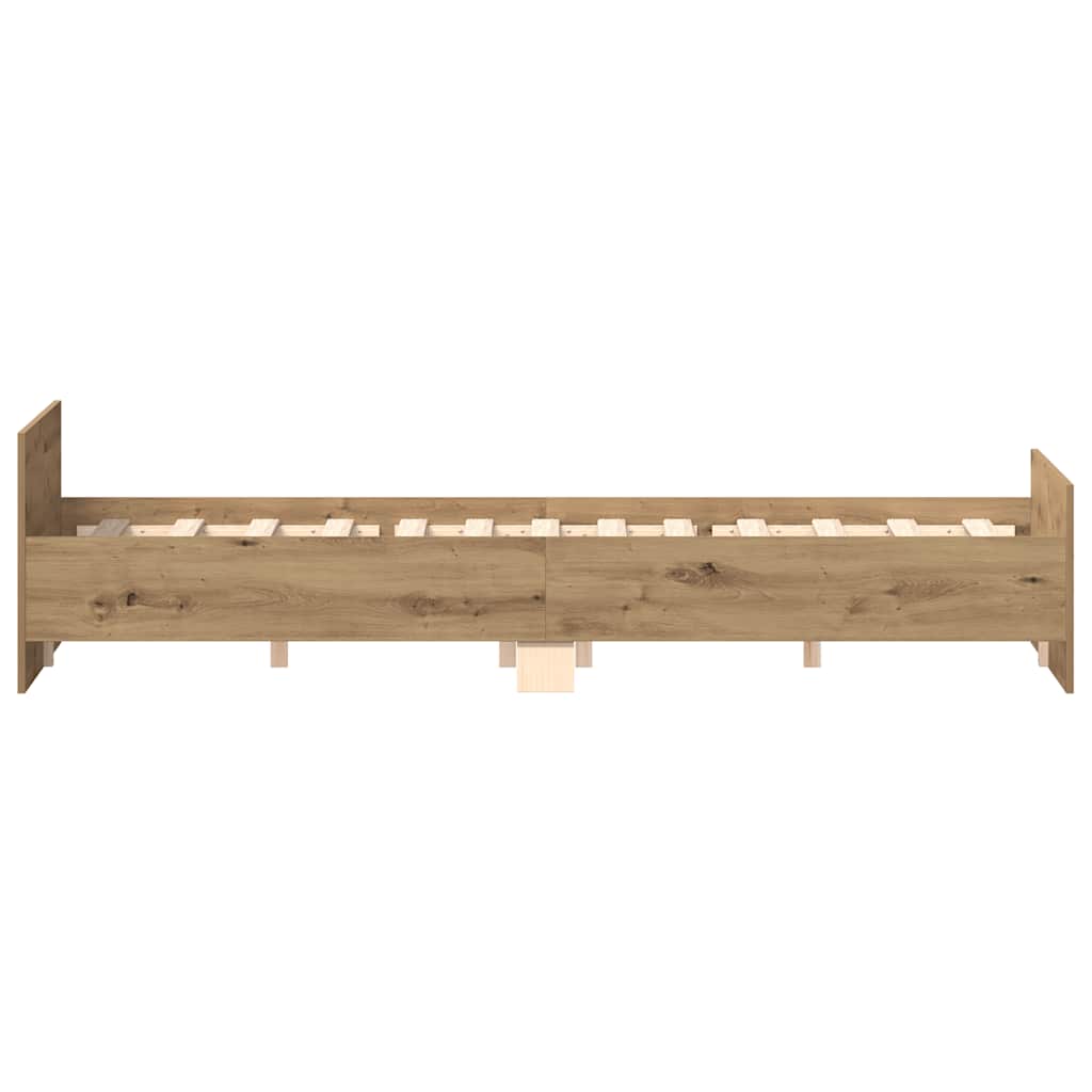 Bettgestell ohne Matratze Artisan-Eiche 120x190cm Holzwerkstoff