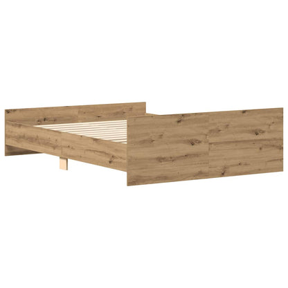 Bettgestell ohne Matratze Artisan-Eiche 120x190cm Holzwerkstoff