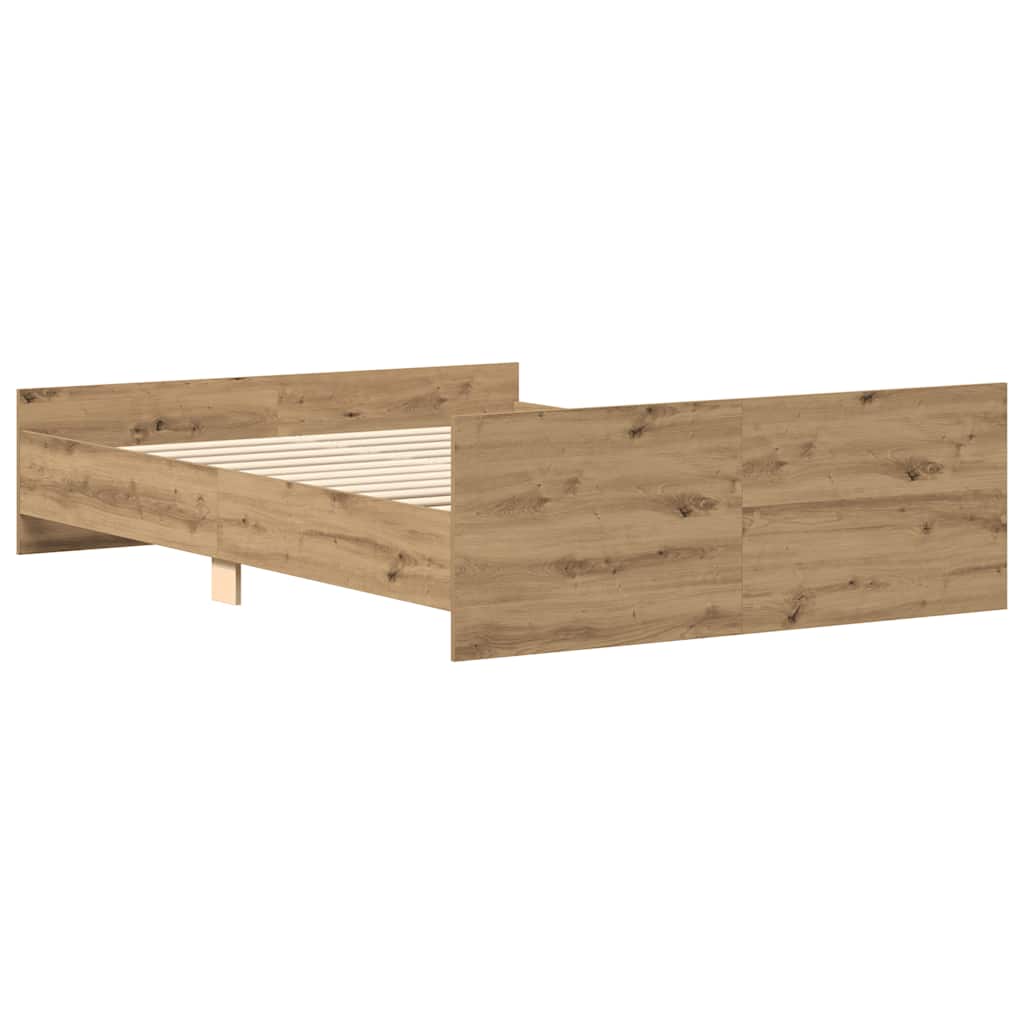 Bettgestell ohne Matratze Artisan-Eiche 120x190cm Holzwerkstoff