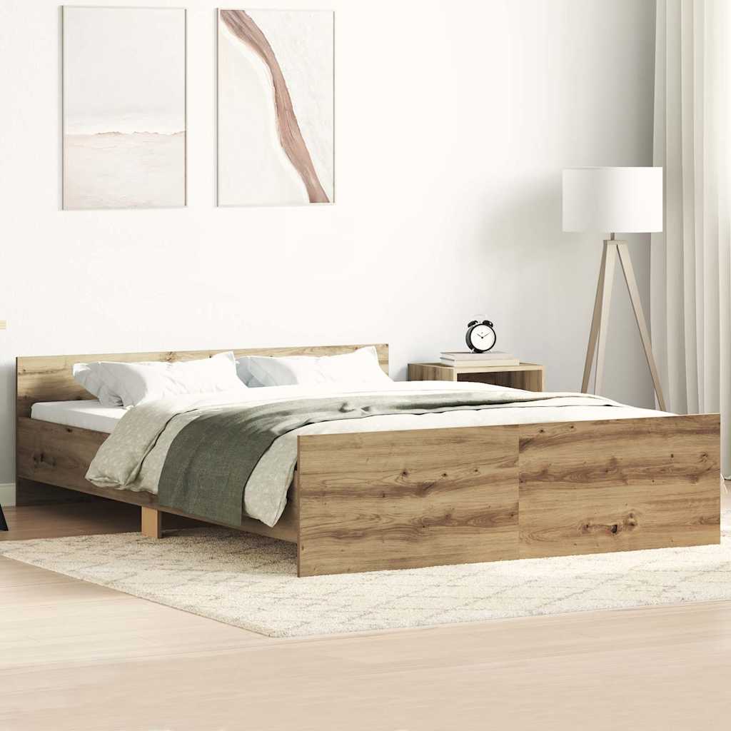 Bettgestell ohne Matratze Artisan-Eiche 120x190cm Holzwerkstoff