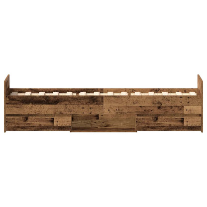 Bettgestell ohne Matratze Altholz-Optik 100x200cm Holzwerkstoff