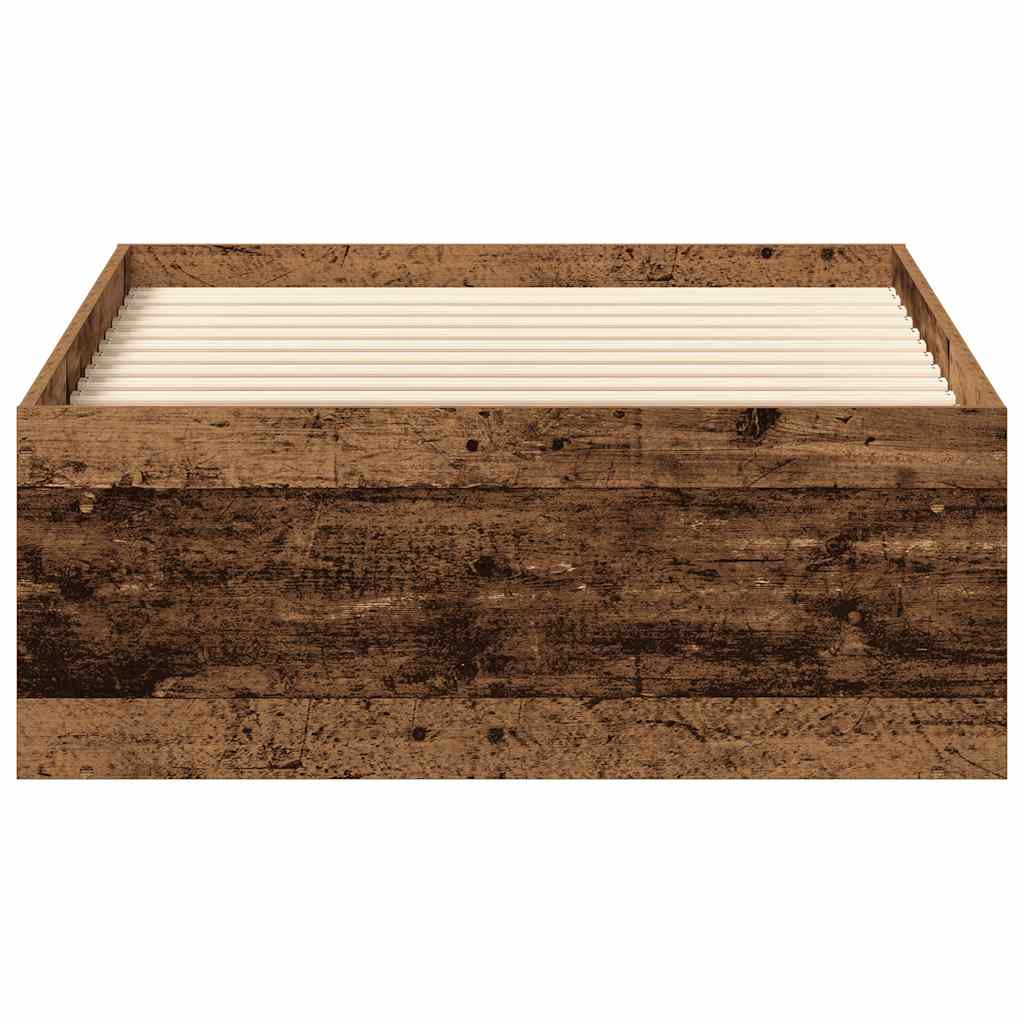 Bettgestell ohne Matratze Altholz-Optik 90x200cm Holzwerkstoff