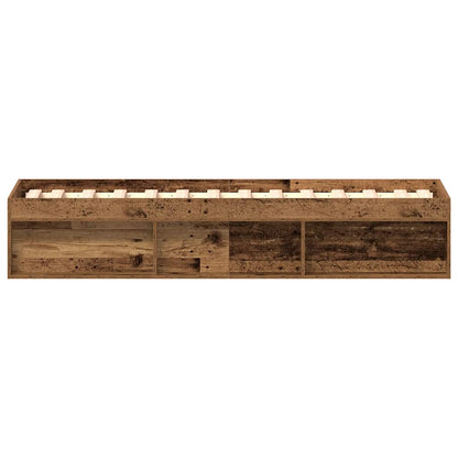 Bettgestell ohne Matratze Altholz-Optik 90x200cm Holzwerkstoff