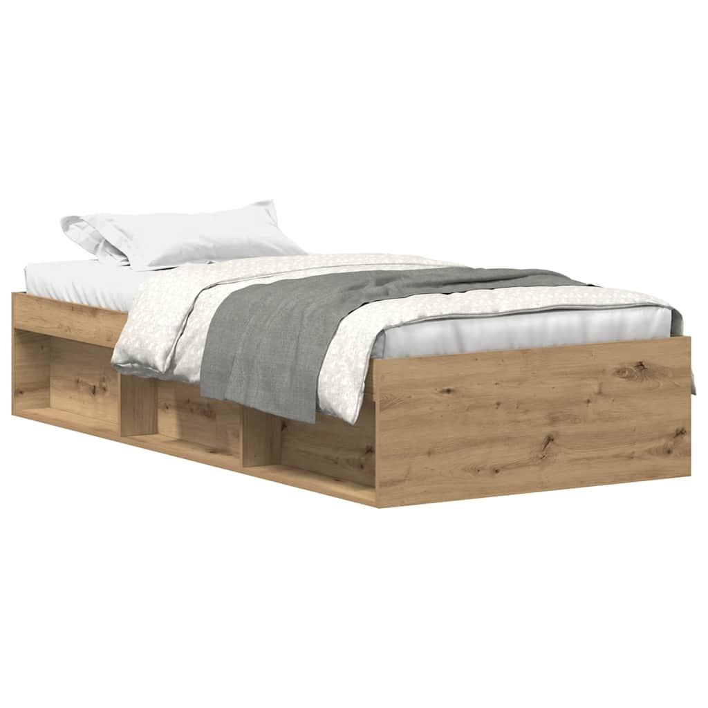 Bettgestell ohne Matratze Artisan-Eiche 90x200cm Holzwerkstoff