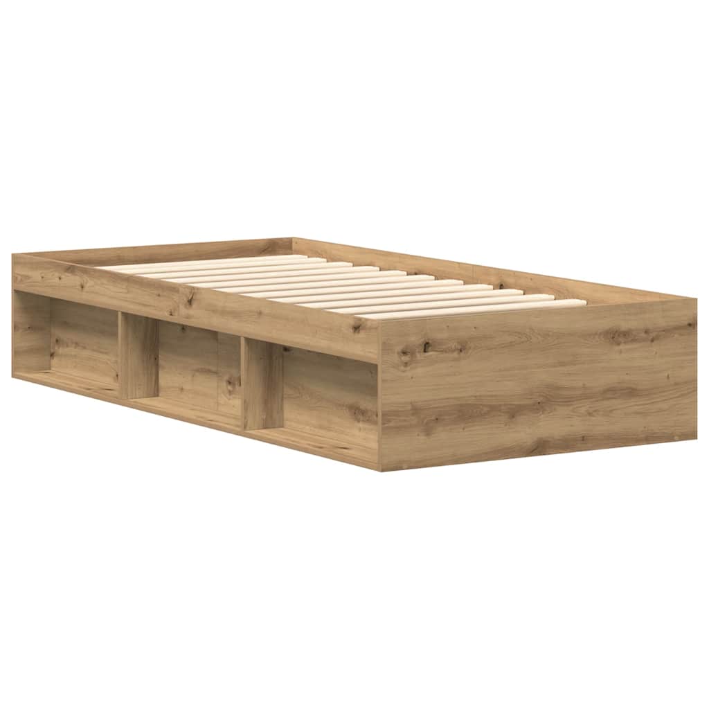 Bettgestell ohne Matratze Artisan-Eiche 90x200cm Holzwerkstoff