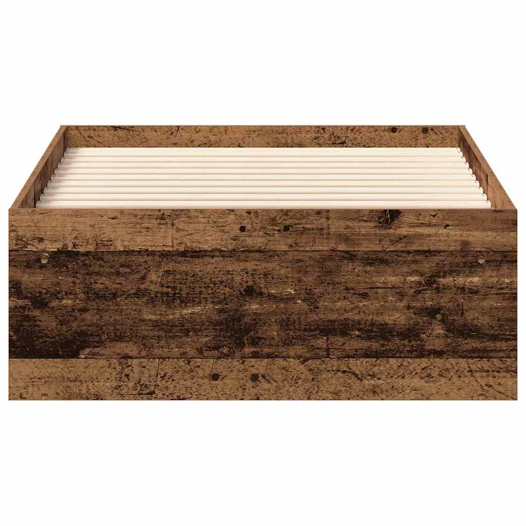 Bettgestell ohne Matratze Altholz-Optik 100x200cm Holzwerkstoff