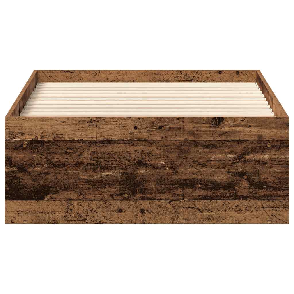 Bettgestell ohne Matratze Altholz-Optik 90x190cm Holzwerkstoff