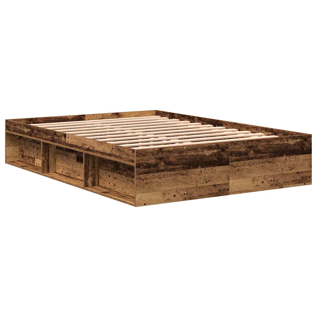Bettgestell ohne Matratze Altholz-Optik 120x200cm Holzwerkstoff