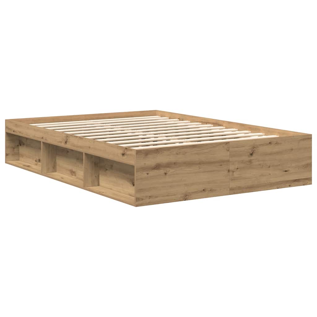 Bettgestell ohne Matratze Artisan-Eiche 120x200cm Holzwerkstoff