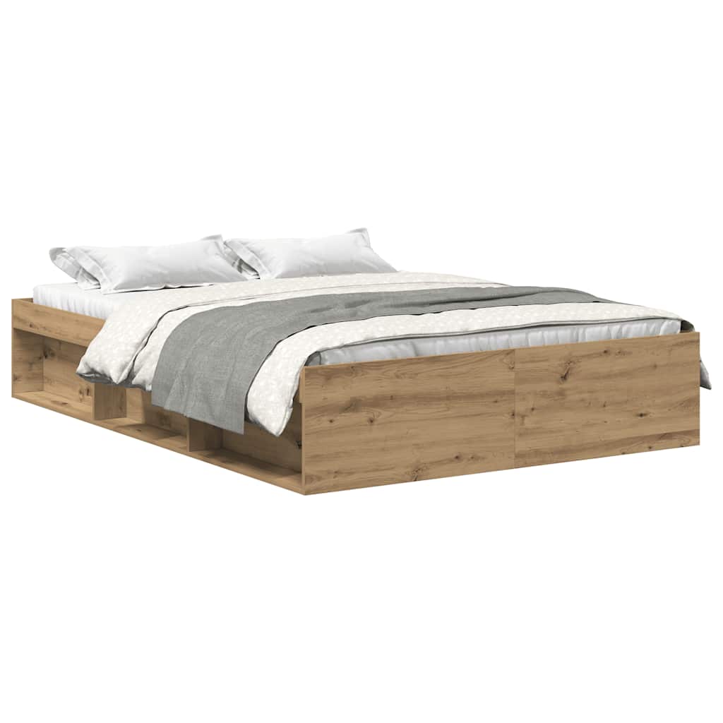 Bettgestell ohne Matratze Artisan-Eiche 140x200cm Holzwerkstoff