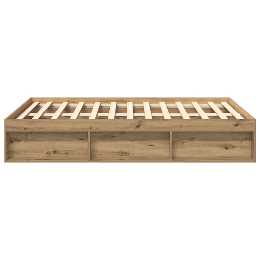 Bettgestell ohne Matratze Artisan-Eiche 140x200cm Holzwerkstoff