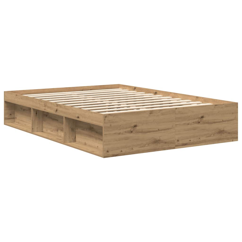 Bettgestell ohne Matratze Artisan-Eiche 140x200cm Holzwerkstoff