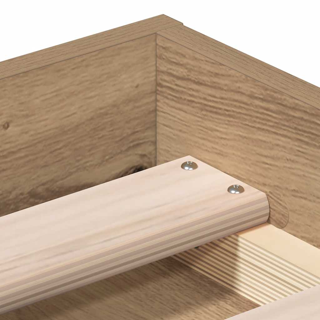 Bettgestell ohne Matratze Artisan-Eiche 140x200cm Holzwerkstoff