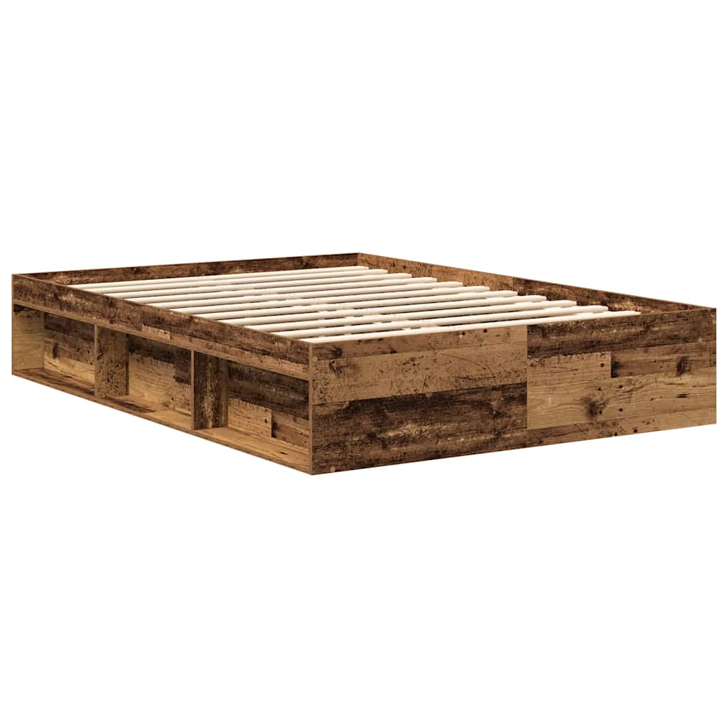 Bettgestell ohne Matratze Altholz-Optik 160x200cm Holzwerkstoff