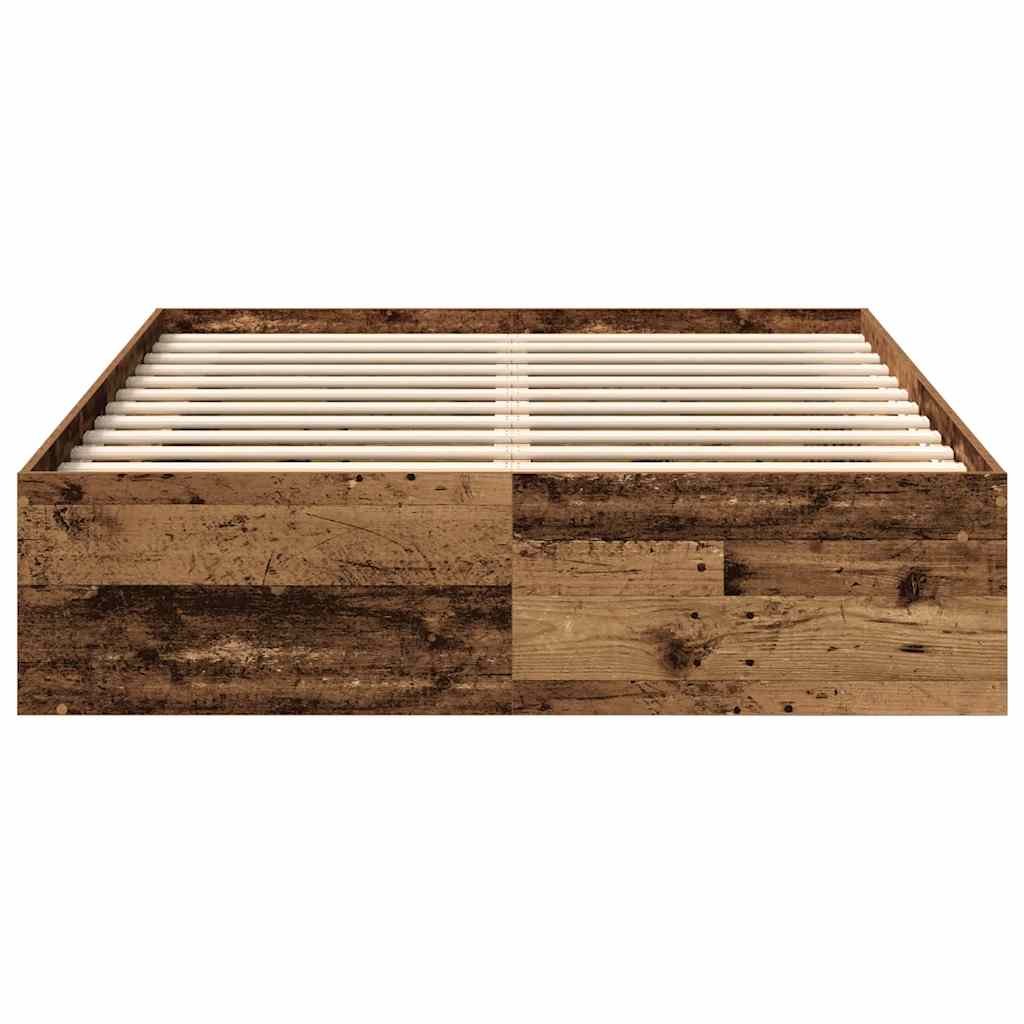 Bettgestell ohne Matratze Altholz-Optik 160x200cm Holzwerkstoff