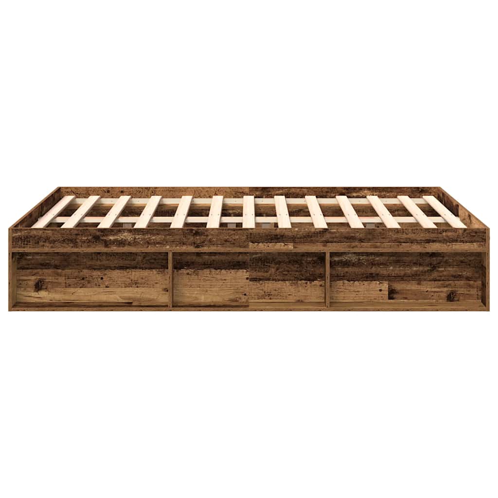 Bettgestell ohne Matratze Altholz-Optik 160x200cm Holzwerkstoff