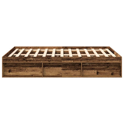 Bettgestell ohne Matratze Altholz-Optik 160x200cm Holzwerkstoff