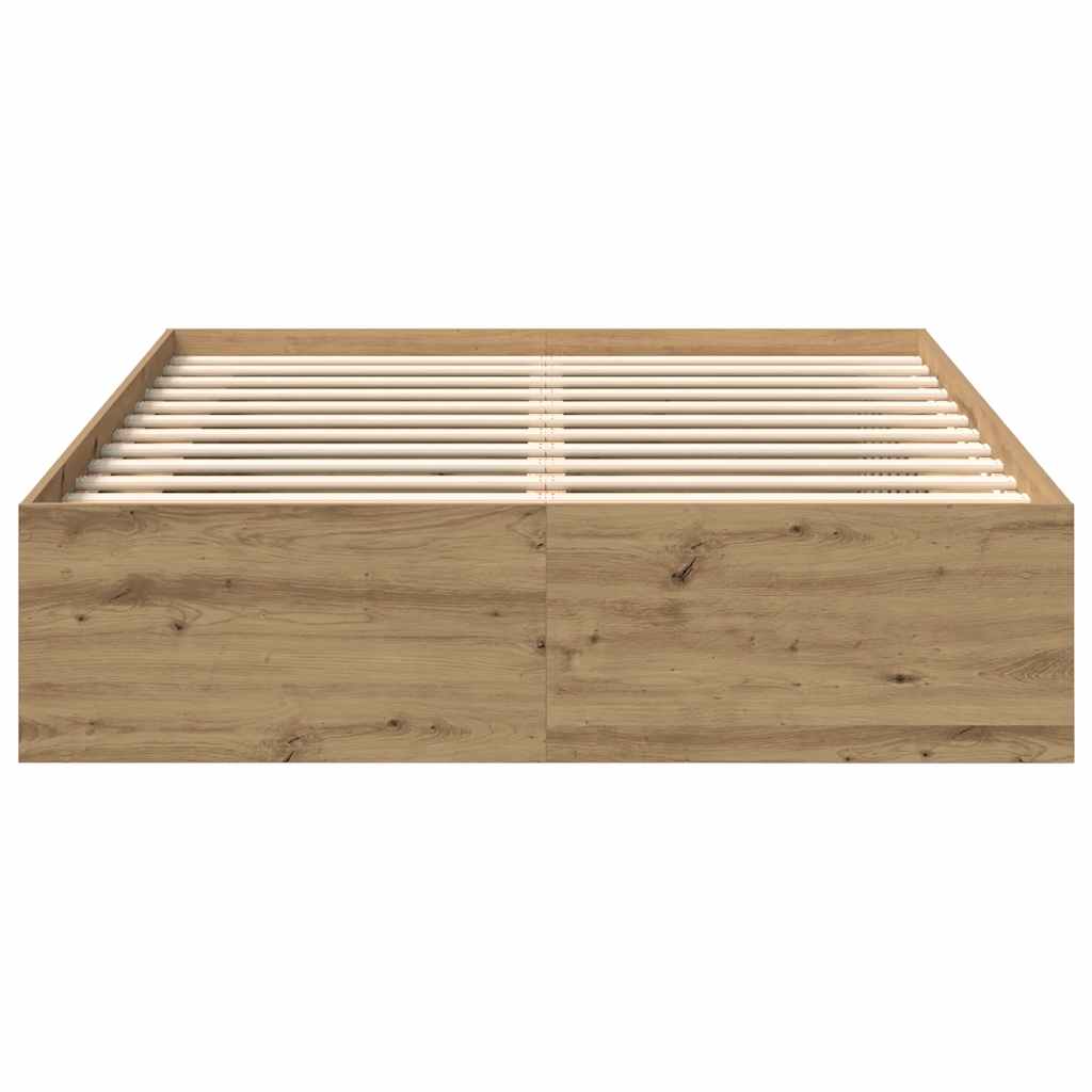 Bettgestell ohne Matratze Artisan-Eiche 160x200cm Holzwerkstoff