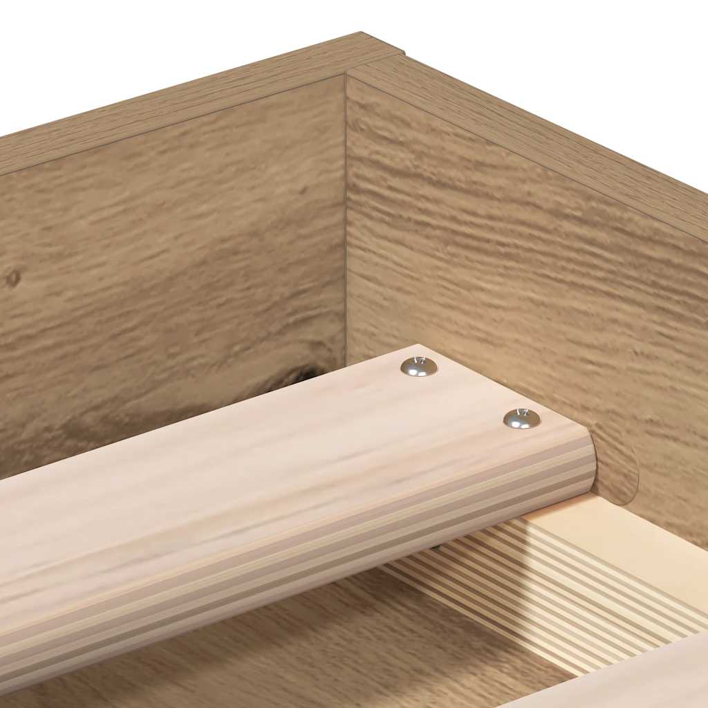 Bettgestell ohne Matratze Artisan-Eiche 120x190cm Holzwerkstoff