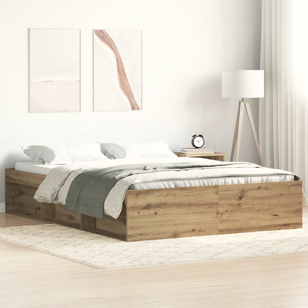 Bettgestell ohne Matratze Artisan-Eiche 120x190cm Holzwerkstoff