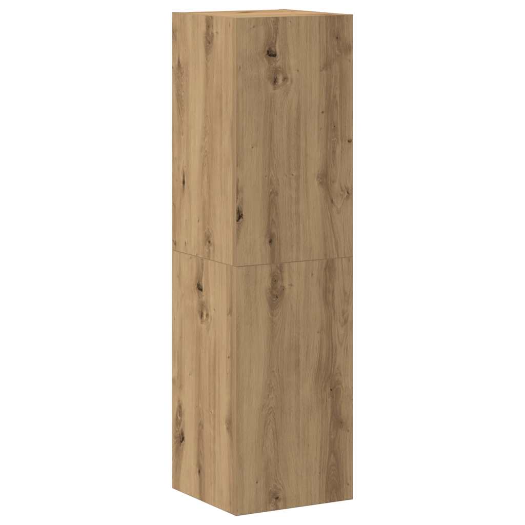 TV wall cabinets 3 pcs. Artisan oak wood material