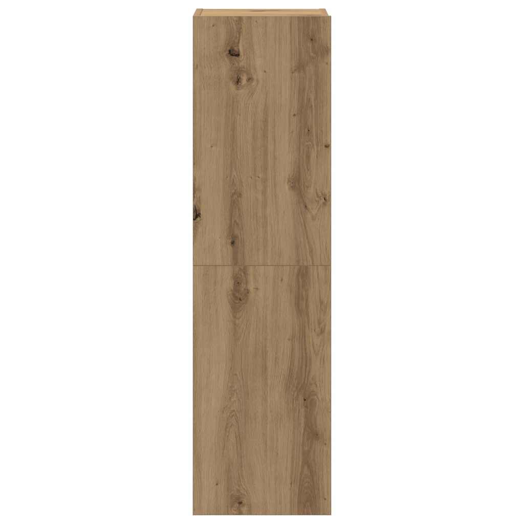 TV wall cabinets 3 pcs. Artisan oak wood material