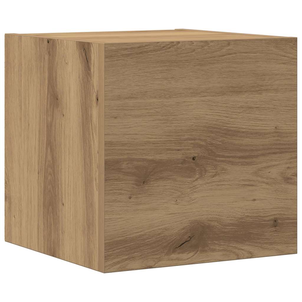 TV wall cabinets 3 pcs. Artisan oak wood material