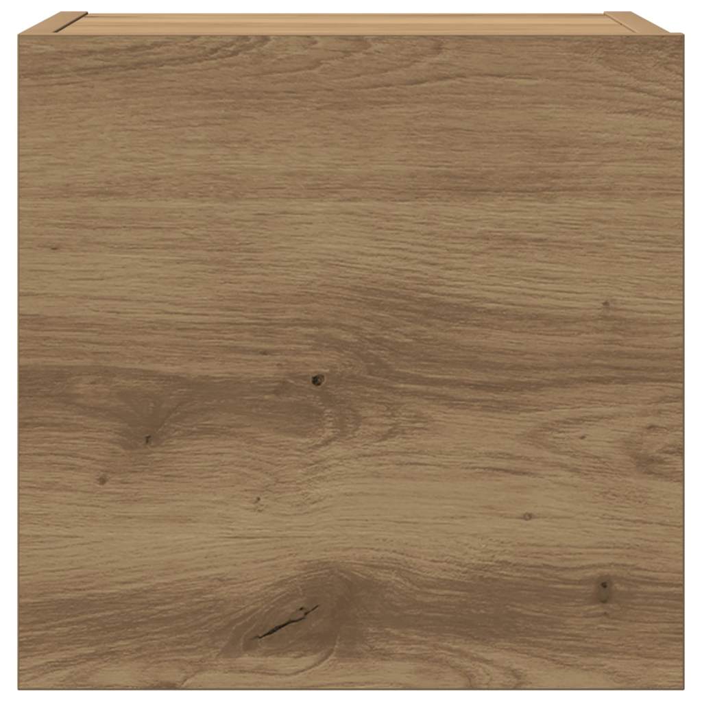 TV wall cabinets 3 pcs. Artisan oak wood material