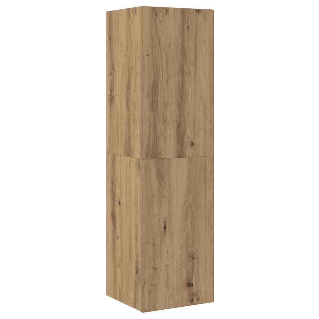 TV wall cabinets 3 pcs. Artisan oak wood material