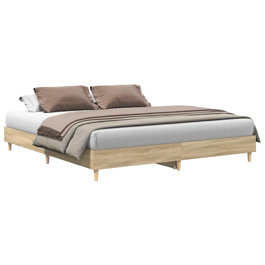 Bettgestell ohne Matratze Sonoma-Eiche 180x200 cm Holzwerkstoff