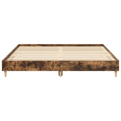Bettgestell ohne Matratze Räuchereiche 180x200 cm Holzwerkstoff