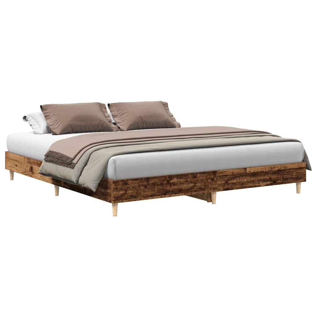Bettgestell ohne Matratze Altholz-Optik 180x200cm Holzwerkstoff