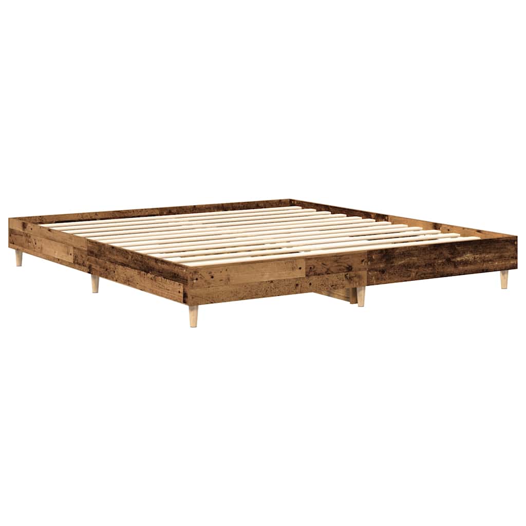 Bettgestell ohne Matratze Altholz-Optik 180x200cm Holzwerkstoff