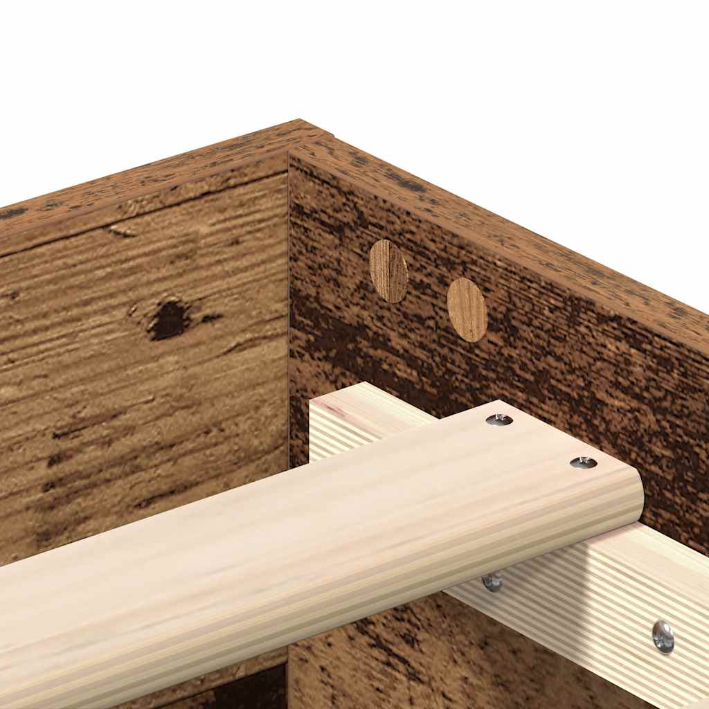 Bettgestell ohne Matratze Altholz 180x200cm Holzwerkstoff