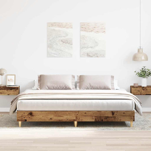 Bettgestell ohne Matratze Altholz-Optik 180x200cm Holzwerkstoff