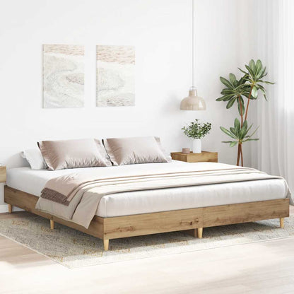 Bettgestell ohne Matratze Artisan-Eiche 180x200cm Holzwerkstoff