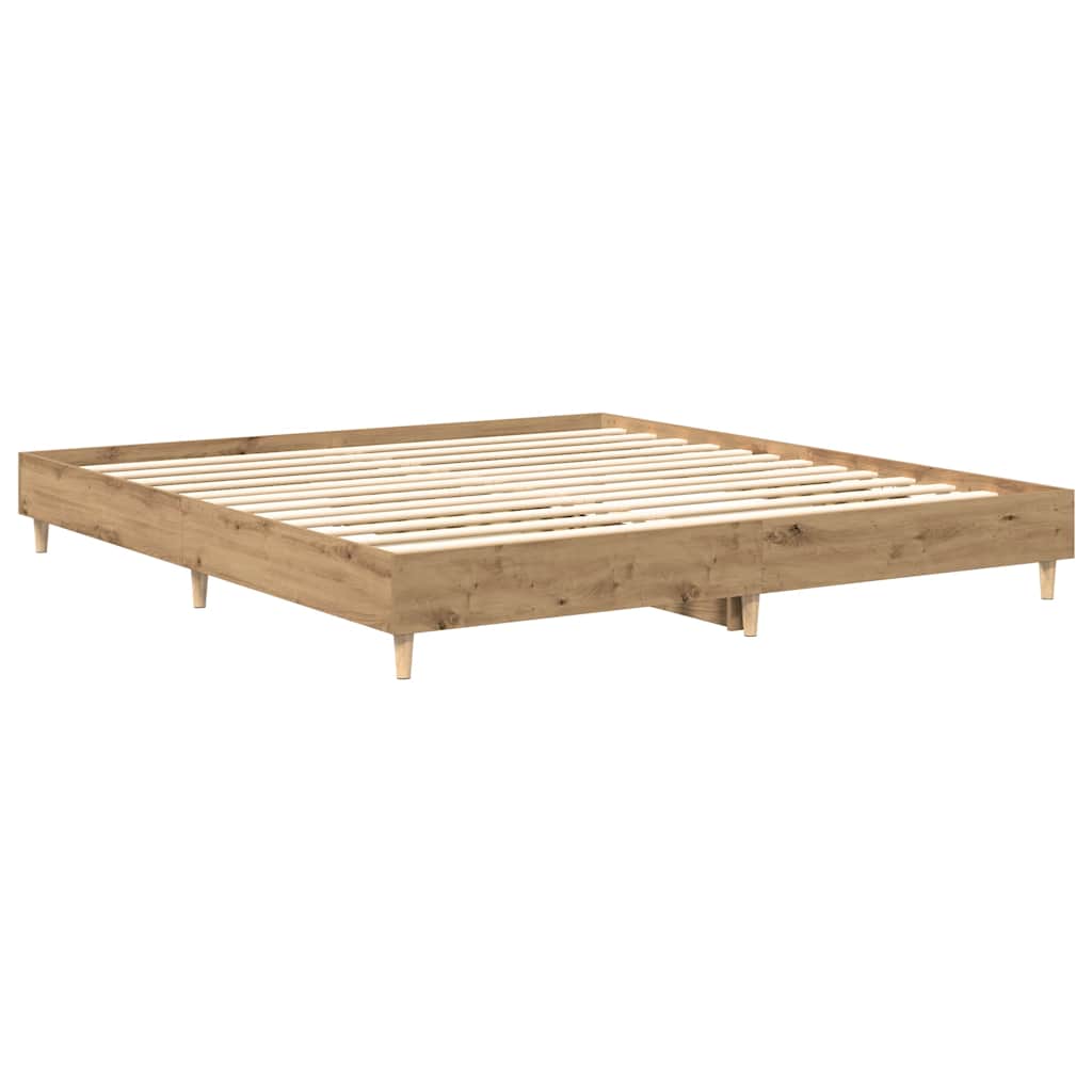 Bettgestell ohne Matratze Artisan-Eiche 180x200cm Holzwerkstoff