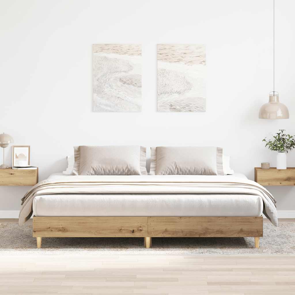 Bettgestell ohne Matratze Artisan-Eiche 180x200cm Holzwerkstoff